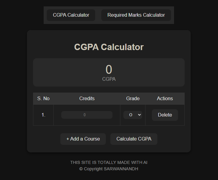 CGPA Calculator - GradePro for SRM